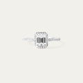 Emi 1.0ct Moissanite Ring (925 Sterling Silver, Size 7)